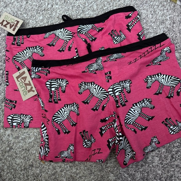 NWT Lazy One Sleeping Zebras womans boxers Juniors Size Large - Picture 5 of 5